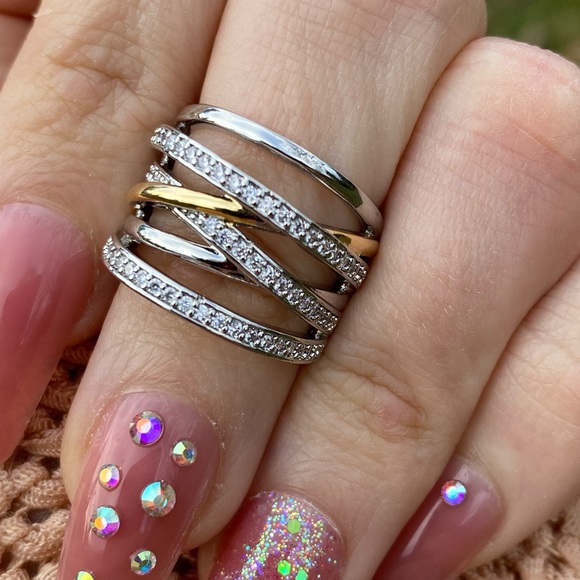 NEW Gold/Silver Stamped 925 Ring - Picture 6 of 11